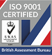 Logo of British Assessment Bureau who awarded ISO 9001 certification to Brooklynz metal fabrication Singapore