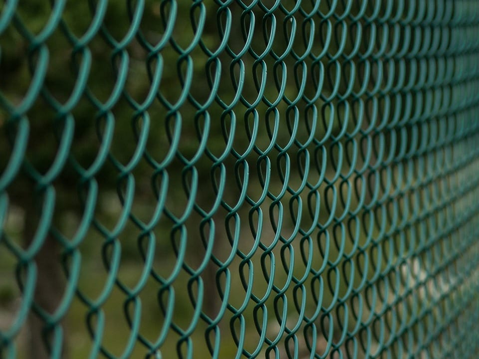 Steel Fencing painted with green color