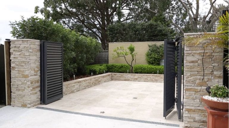 Folding automatic gate at home entrance